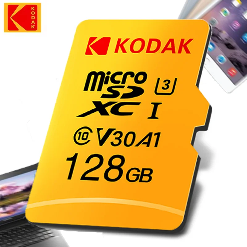 KODAK-tarjeta Flash Micro para teléfono, Tablet, PC, cámara, 128GB, 64GB, 32GB, con adaptador C10 TF