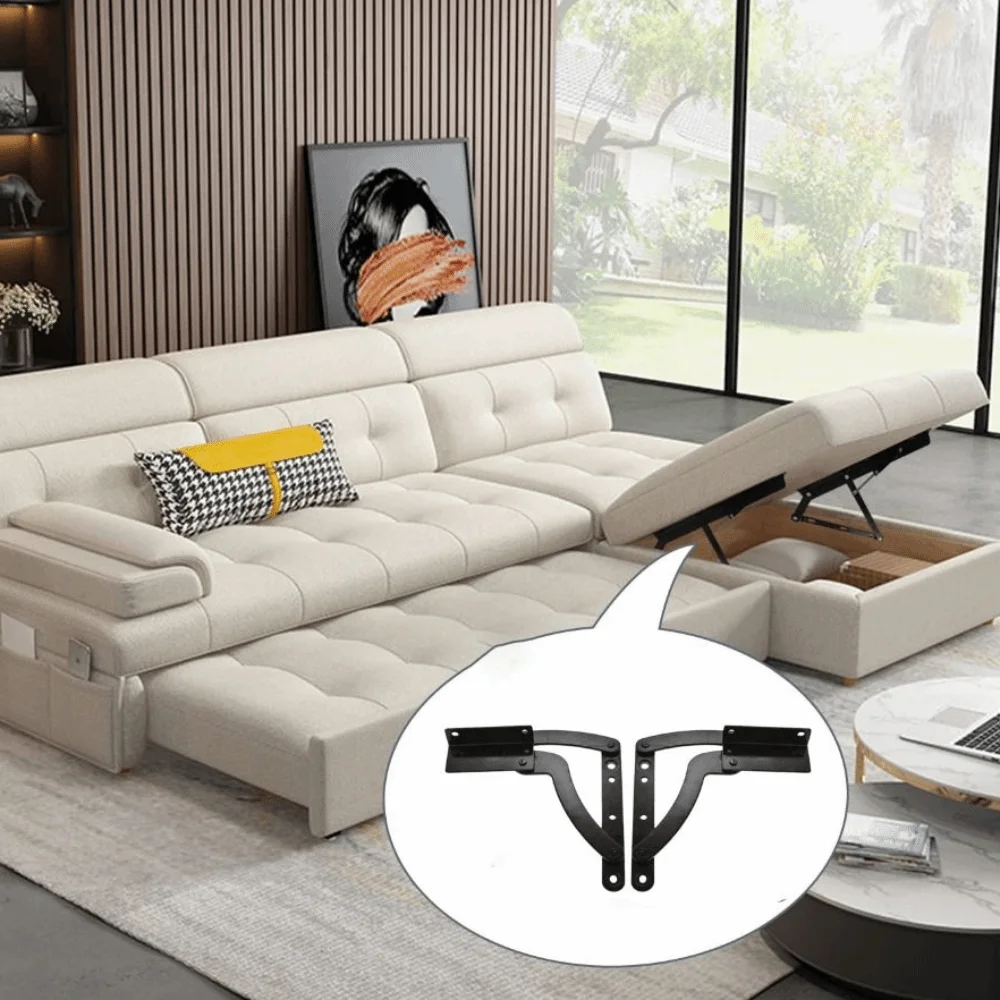 

2 шт. Многофункциональные телескопические скрытые петли-кронштейны для диванов и выдвижных ящиков, двойного назначения, плавное действие