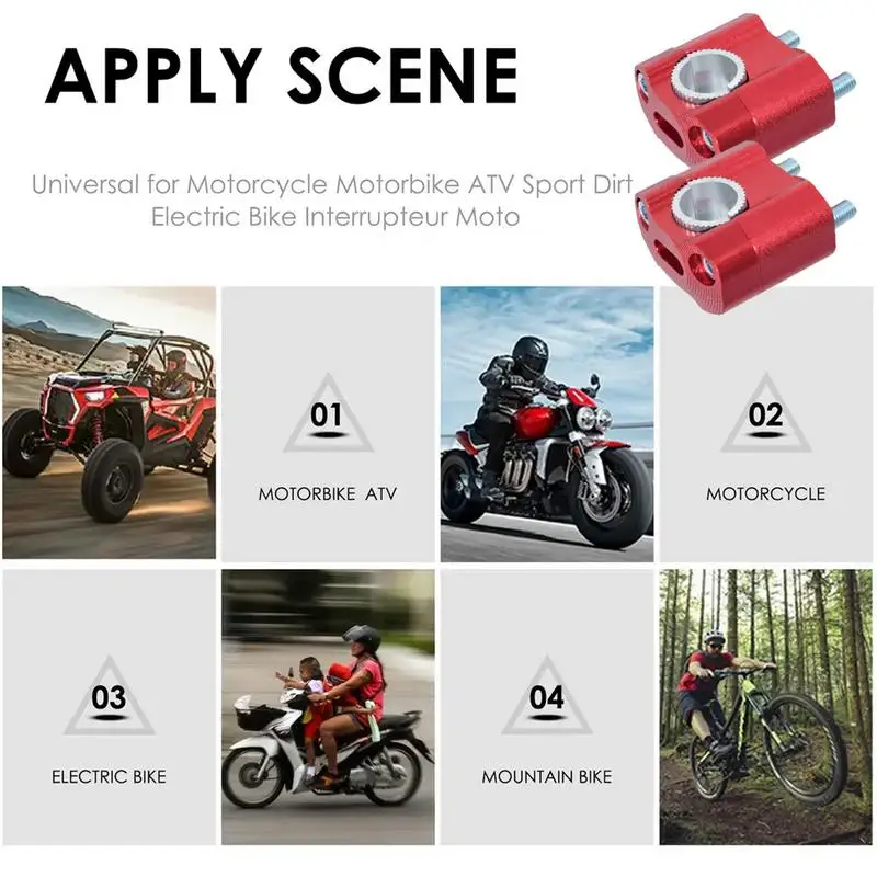 Motocicleta guidão Riser montagem Kit, guidão ajustável Risers, acessórios resistentes, Powersports, 2pcs