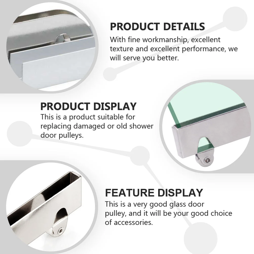 

25Pcs Glass Door Wheels Sliding Shower Door Pulleys Quiet Smooth Operation Durable Bathroom Replacement Wheels