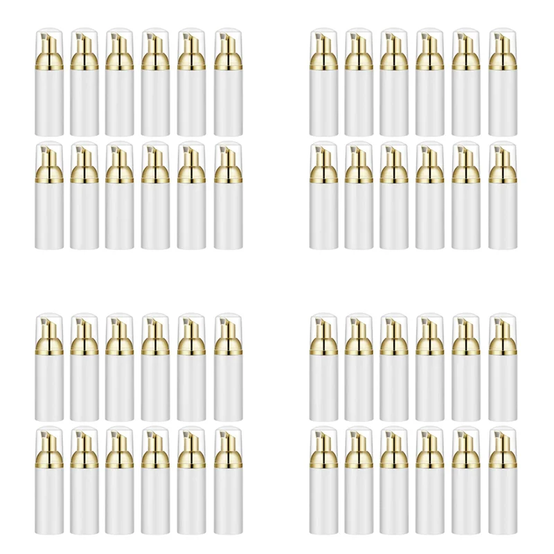 【Vente rapide】 bouteilles vides de 50Ml, bouteilles de savon de voyage, bouteilles distributrices de mousse en plastique, distributeurs de pompe à savon en mousse, nettoyage, voyage 48 pièces