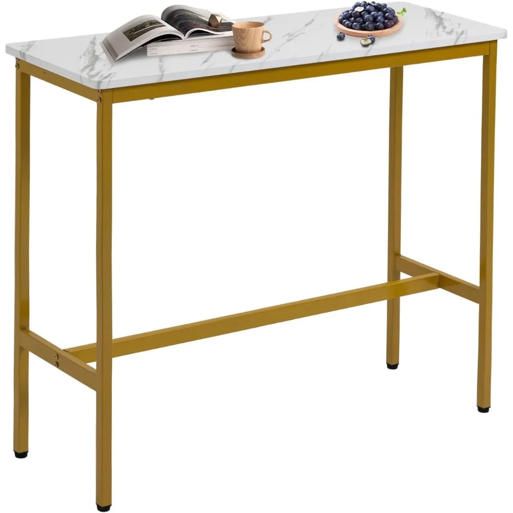 

Narrow Rectangular High-Top Sofa Table, 44.5 Bar Height, MDF Material, Ideal for Indoor Dining and Entryway Spaces