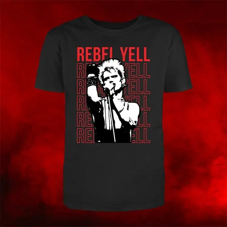 Vintage Billy Idol Rebel Yell T Shirt 1982 Punk Rock Glam n Roll Clothing Heavy Metal Retro Shock Party pops