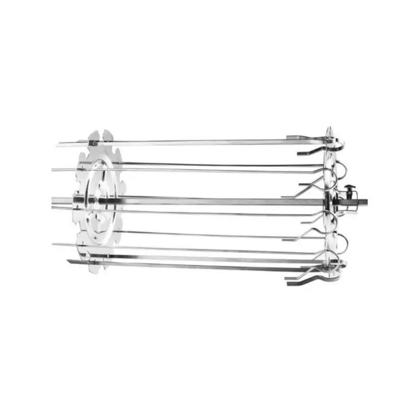 Stainless Steel Rotating Grill Skewers BBQ Grill Cage Barbecue Air Fryer Lamb Skewers Grill Electric Oven Kitchen Baking Tools