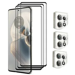 3N3 For Motorola Edge 50 Pro Screen Protector 9D Tempered Glass film Soft Camera Film For Moto Edge 50 pro