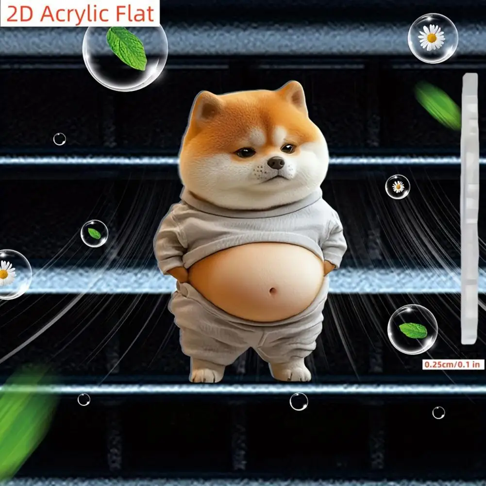 

Pot-bellied Puppy Car Accessory 1/2/3/4/5pcs Pot-bellied Dog Car Vent Clip Air Freshener Universal Suv Truck Vent Clamp Acrylic