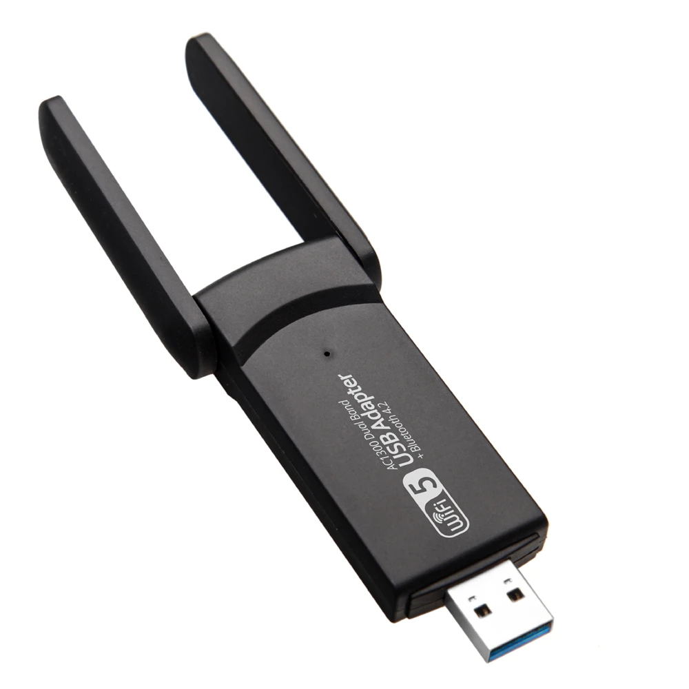 1300Mbps Bluetooth 4.2 Dual Band USB3.0 Dongle WIFI Nirkabel 2.4G/5.8G 802.11AC Adaptor Jaringan Penerima Wi-fi Adaptor WIFI