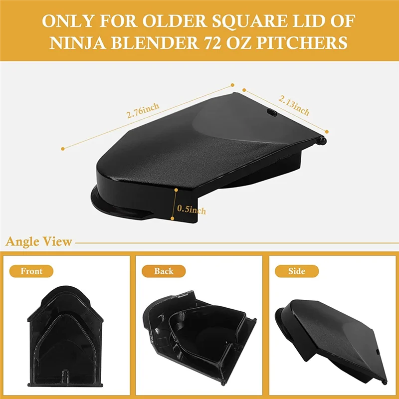 2025 · peças de reposição da tampa do bico para jarro ninja liquidificador 72oz, para liquidificador ninja NJ600-NJ602 e BL500-BL781 1 peça