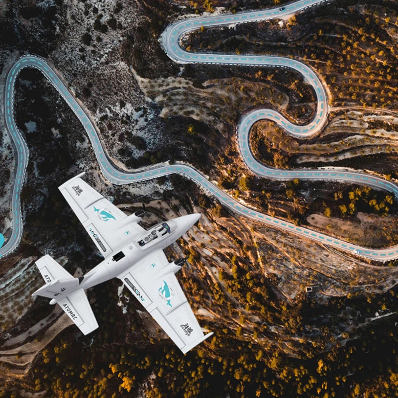 Atomrc Fixed Wing Model FPV C1200 Beluga Twin Engine Time Travel Aircraft Flight Remote Control Diy Toy Model
