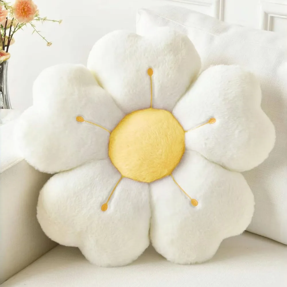 

Kids Toy Plush Cherry Blossom Pillow Flower Shaped Thickened Chair Cushion Easy Rebound Soft Seat Cushion Office