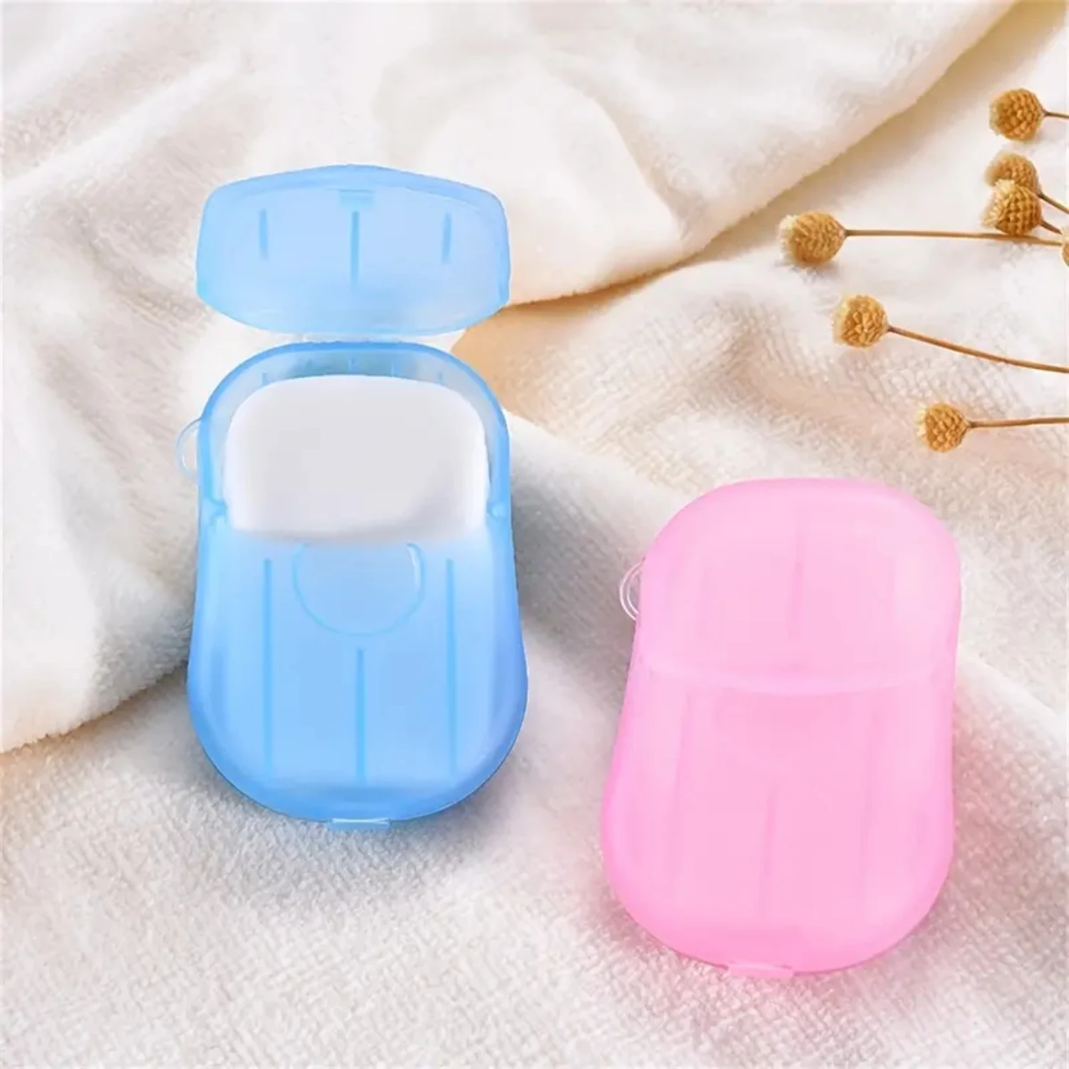 20 Boxes Portable Mini Disposable Soap Paper, Clean Scented Slice Foaming Paper For Outdoor Travel Use Accessories, 2.75*1.77in/