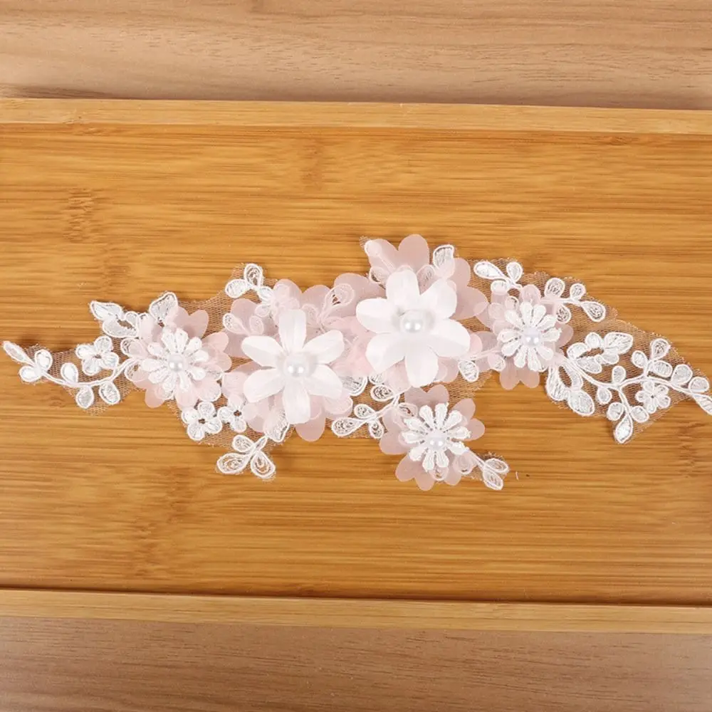 فستان الزفاف 3D التطريز زهرة يزين الدانتيل مطرز الملابس بقع رائعة الملابس الأنيقة زين النساء