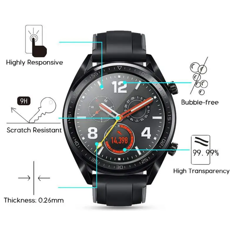 Crystal Clear Glass Membrane High Quality Watch Tempered Film Easy To Install Scratch Resistance Watch Accessories Durable