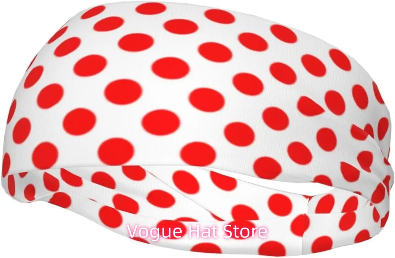 

Cute Polka Dots Headbands Non Slip Sweatband Fashion Summer Hair Bands for Tennis,Basketball,Running,Gym,Working Out