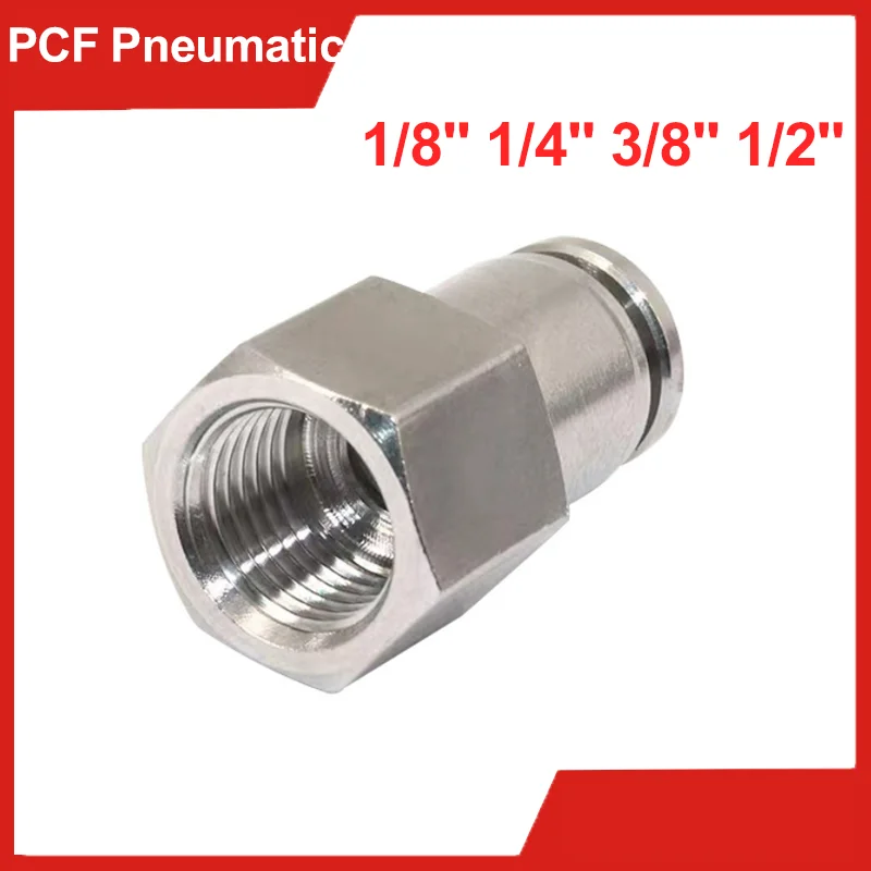 10/50/200Pcs PCF Pneumatic Fitting Pipe Connectors 1/8 