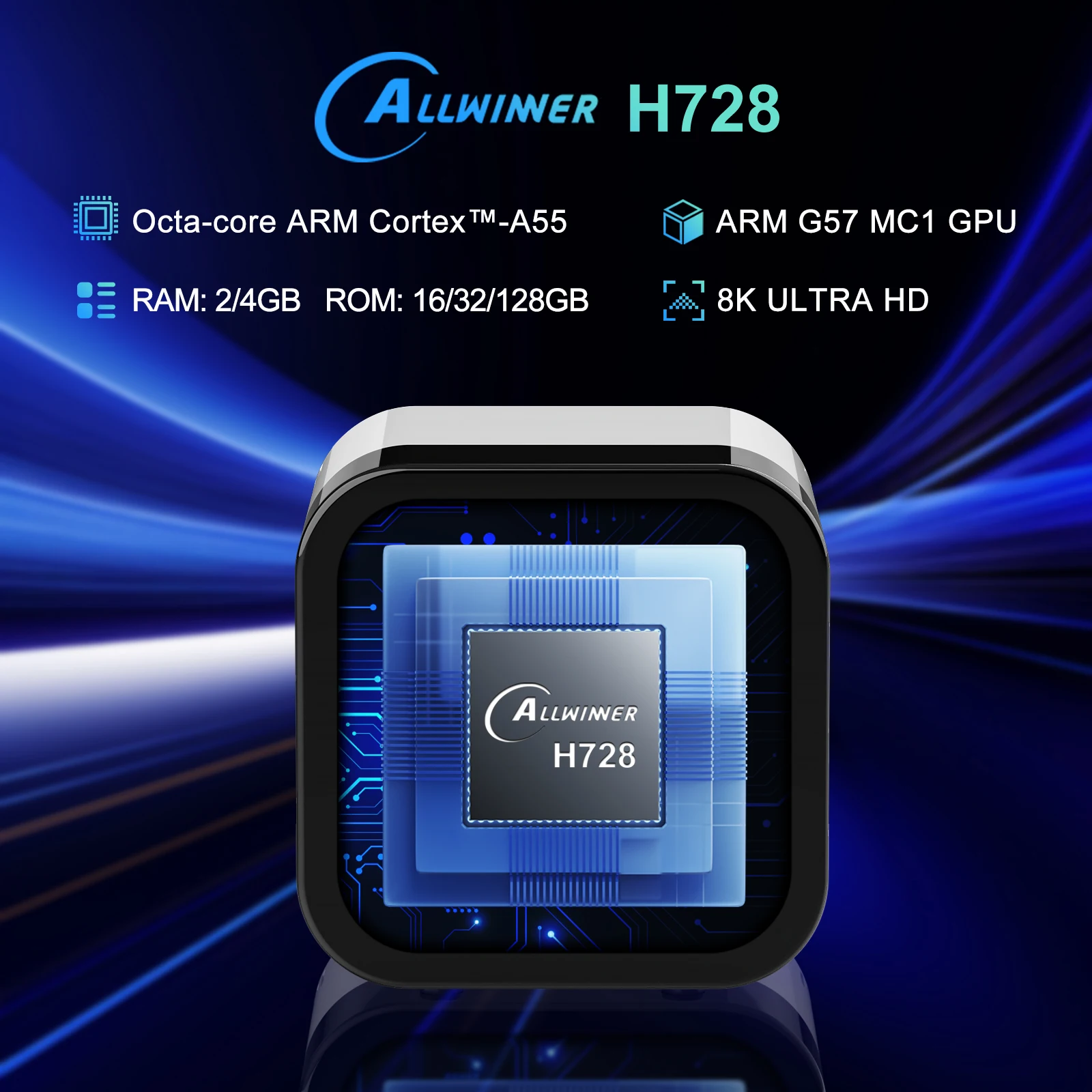 H96 MAX H728 Smart TV Box Android 14 TV Box 4K@60fps 1000M/LAN Wifi6 BT5.0 Asistente de voz de Google