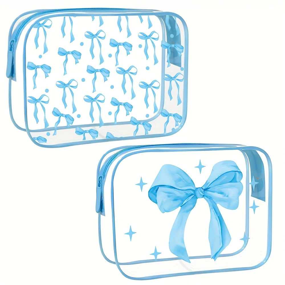 Trousse de maquillage transparente pour femmes, sac de rangement pour cosmétiques et articles de toilette, idéal pour les voyages et les déplacements professionnels.