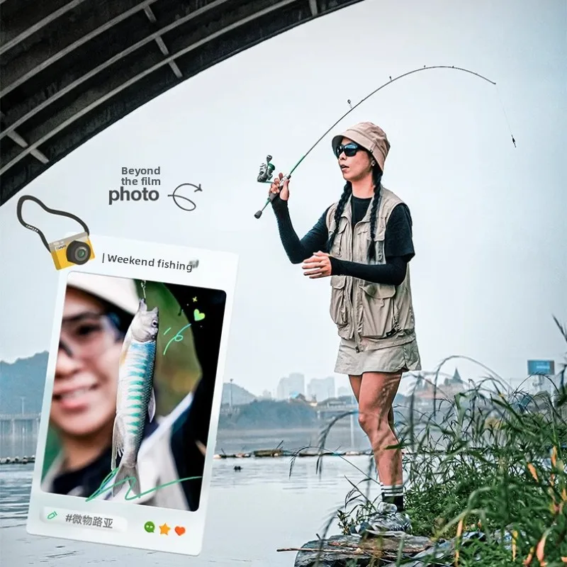 مجموعة كومبو لقضيب الصيد، مجموعة قضيب الصب المحمولة خفيفة الوزن للمبتدئين، عمود كربون متين مدمج للمياه العذبة البحرية #5