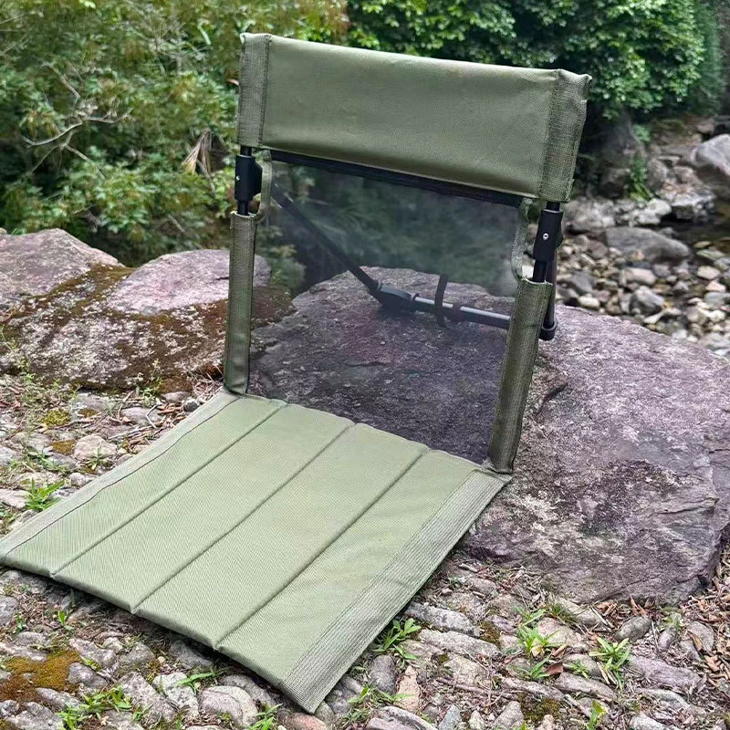 TARKA Foldable Mesh Single Lazy Camping Chair with Backrest Cushion Outdoor Hiking Climbing Picnic Beach Furniture view 5