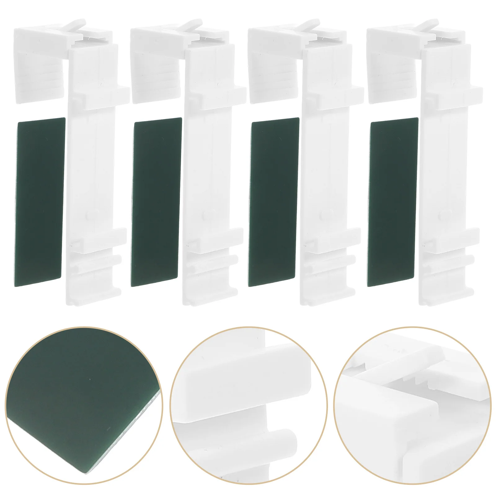 

10Sets Self Adhesive No Drill Curtain Brackets Hooks for Pleated Venetian Roller Blinds Blinds Curtain Rod Mounting Holders