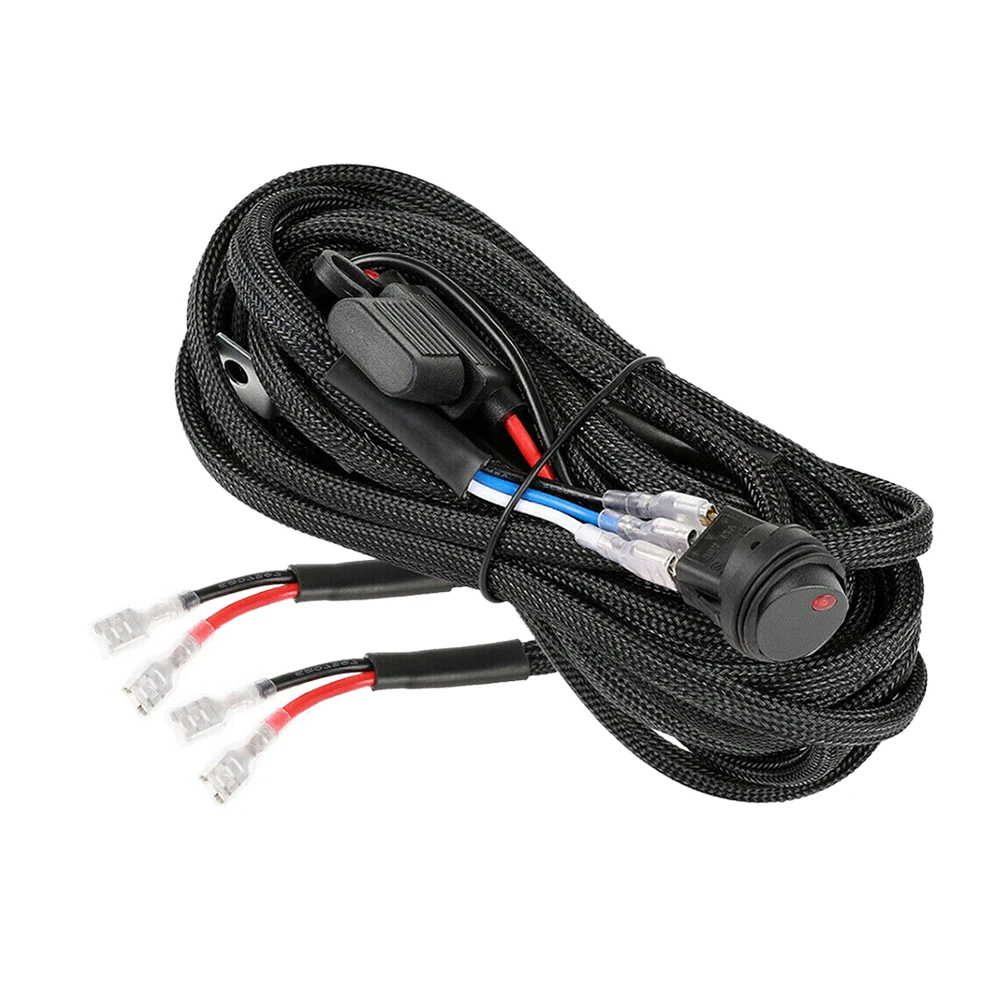 

LED Work Light Bar Wiring Harness Universal Car LED Work Light Bar Wiring Harness Relay Kit Safety Protection Auto Accessories