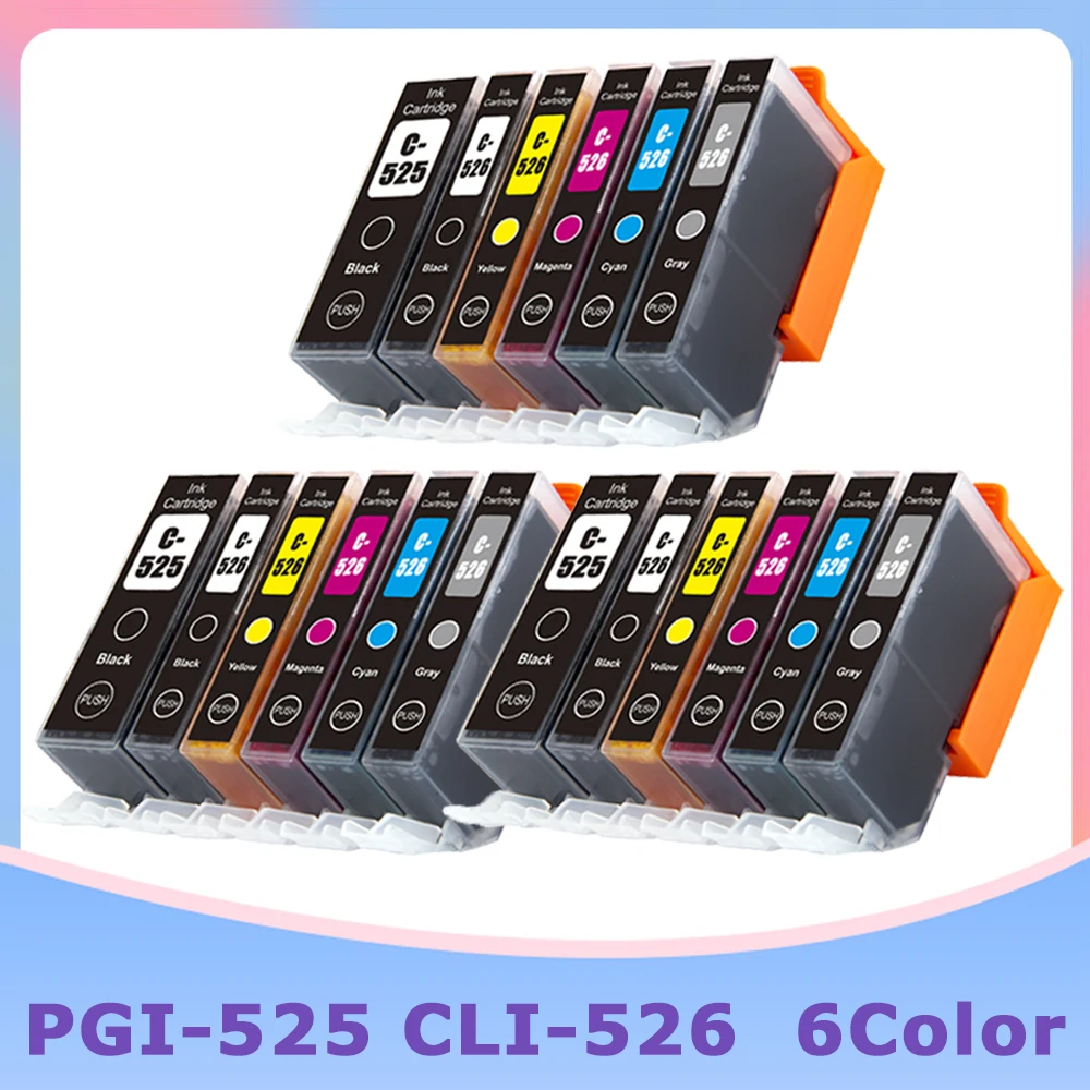 AM For Canon PGI 525 CLI 526 Ink Cartridge For Canon PIXMA IP4850 IP4950 IX6550 MG5150 MG5250 MG5350 pgi-525 cli-526