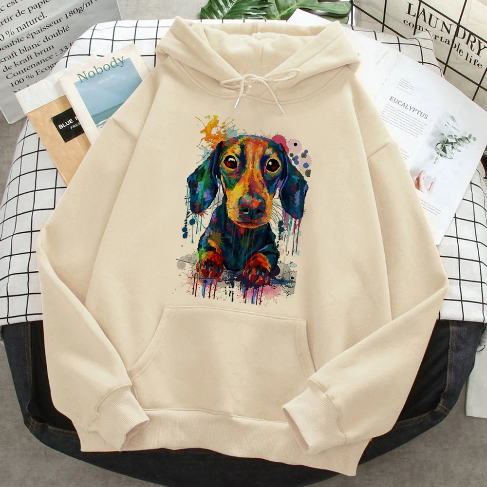 Dachshund hoodies women long sleeve top 90s anime sweat y2k Pullover clothes female anime Hooded Shirt