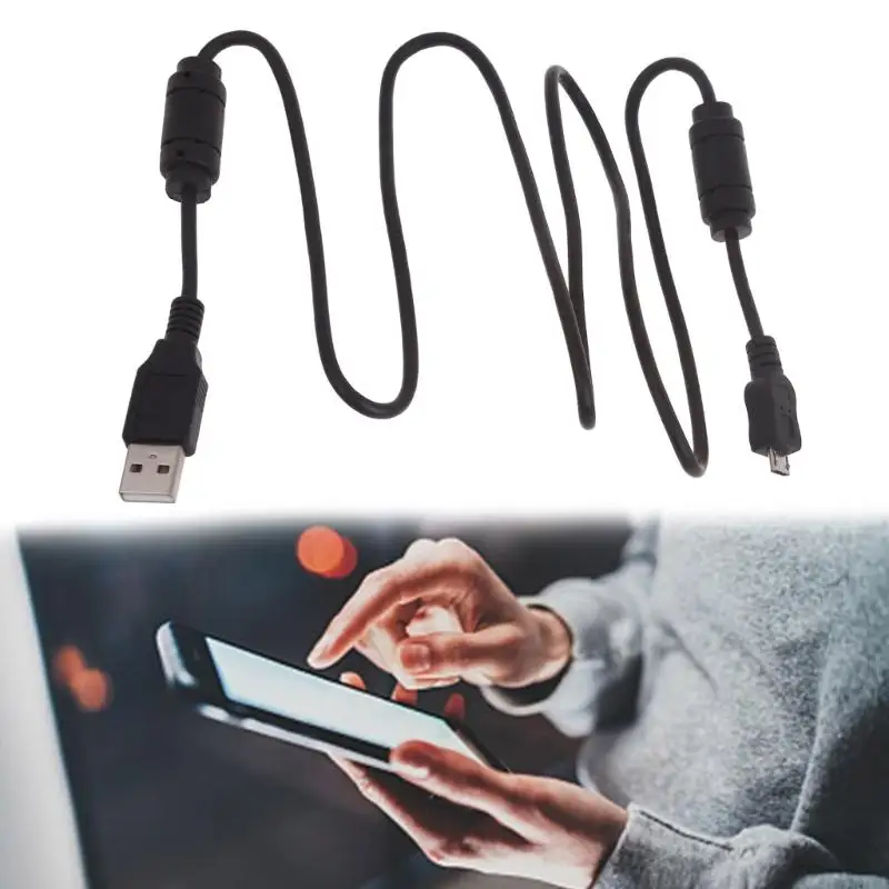 A9LF مقاوم التداخل المغناطيسي USB إلى كبل بيانات بيانات بيانات MICRO USB محمي كبل داتم متينة لأقراص الهواتف والمزيد