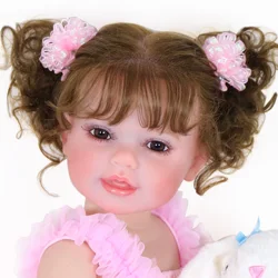 Reborn Toddler Girl Doll -22 inch Happy Dance with 3D Painted Skin Visible Veins and Soft Full Vinyl with Rooted Hair/Christmas