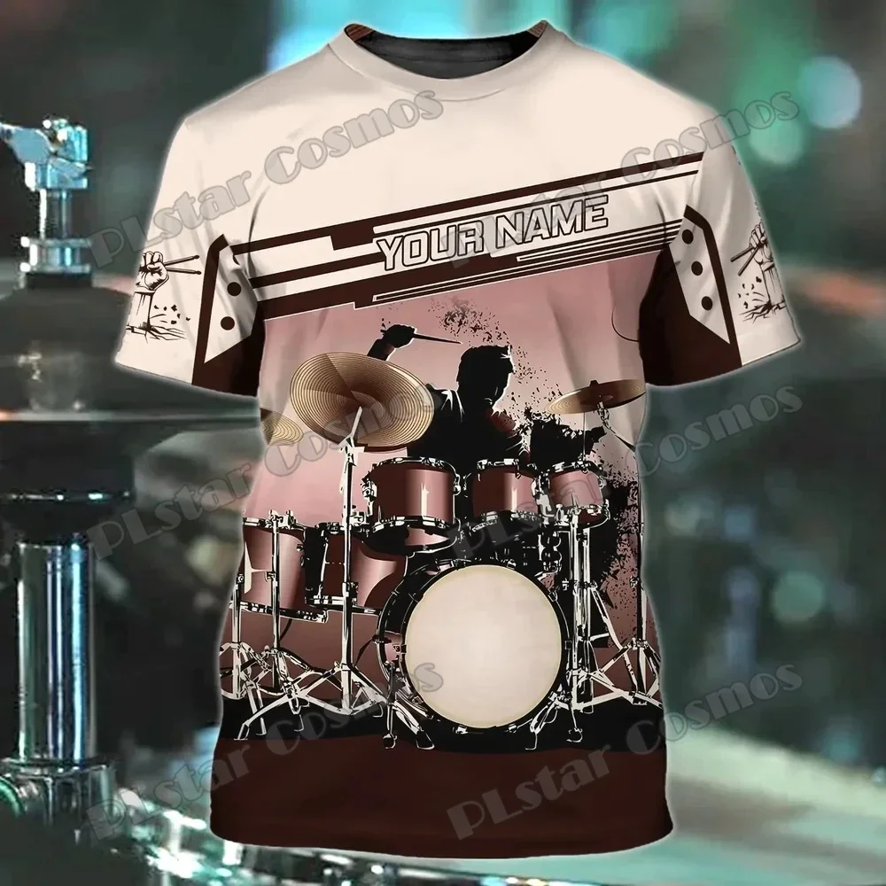 PLstar Cosmos Personalized Drummer 3D All Over Printed Summer Men t shirt Unisex Casual Tee tops Best Gift For Drummer DDR46