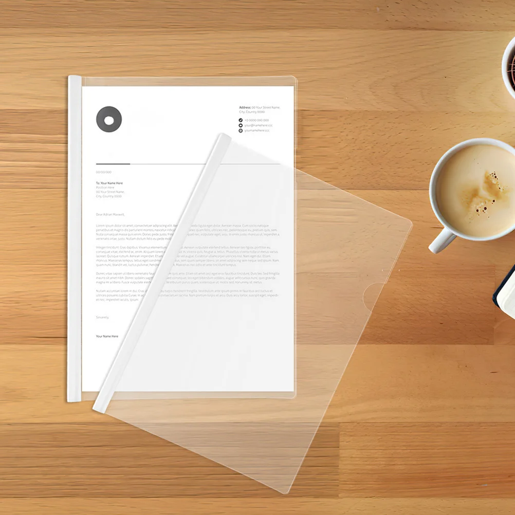 

20Pcs Clear Report Covers with Sliding Bar B5 Document Organizer Folders Lightweight File Storage for Office School Teachers