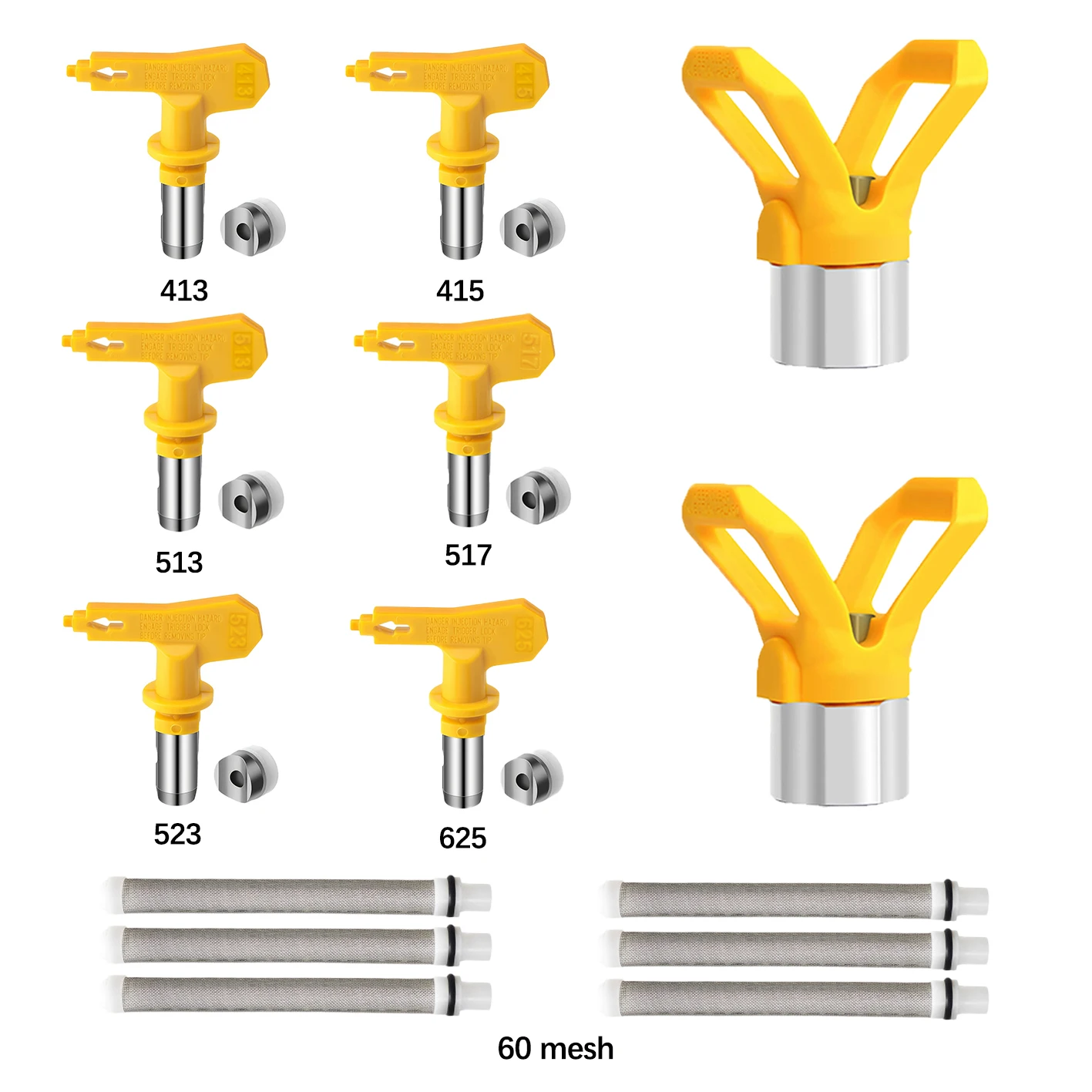 14pcs-airless-paint-sprayer-nozzle-kit-with-60-mesh-filters-reversible-spray-tips-517-523-625-gaskets-for-painting-projects