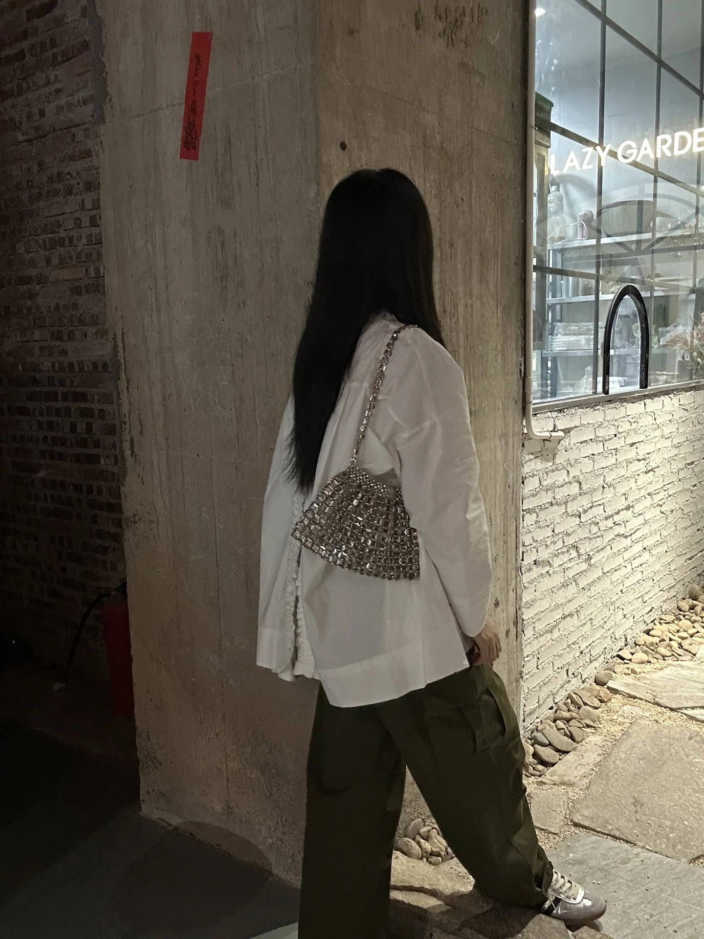 

Faionable Handwoven Silver Bead Crossbody Bag Women's Single oulder Bag Underarm Bag Ele Commuter Sle Daily Use