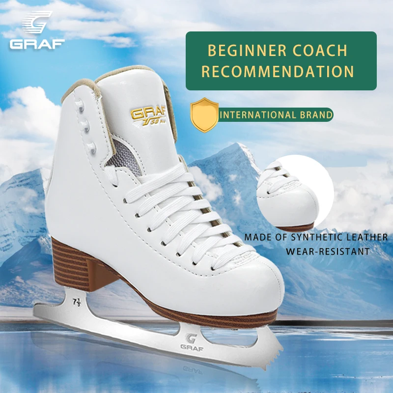 GRAF U50PRO Figure Skating Skates Waterproof  Wear-resistant Warm Ventilation Training Ice Skating for Adult Beginners Children