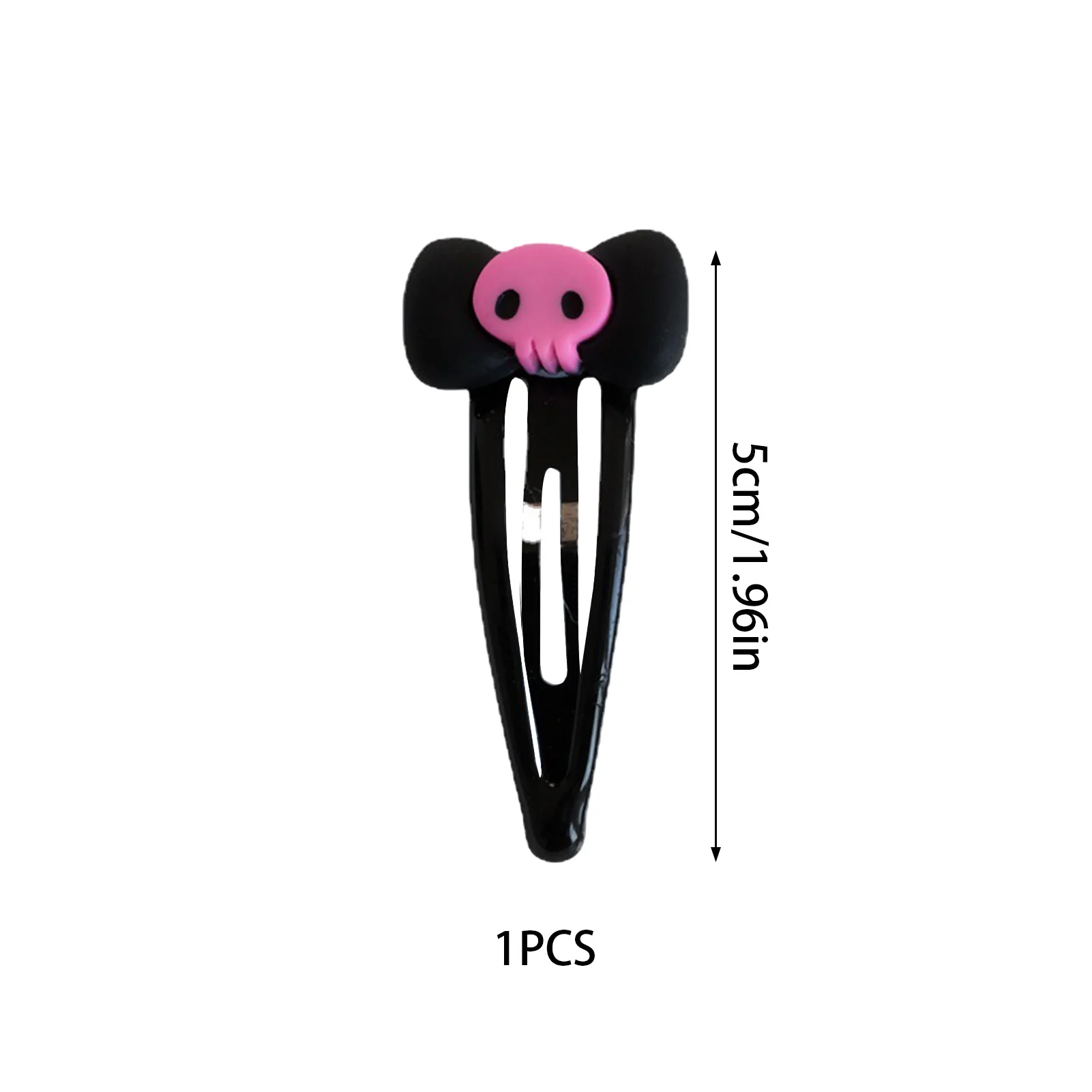 Pince à cheveux gothique rose crâne, pince BB à nœud papillon noir, accessoires pour cheveux Punk pour femmes et filles, fête d'halloween heureuse, 1/2/5/10 pièces