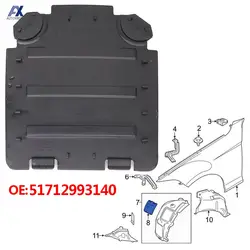 Painel de acesso Fender Liner para BMW X1, E84, 2010-2015, tampa dianteira do Wheelhouse, arco da roda, tampa de substituição do farol, 51712993140