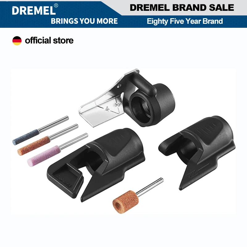 Dremel A679-02 Garden Tool Sharpening Kit Includes 3 Attachments Chain Saw Lawn Mower Sharpener And Garden Tool Sharpener