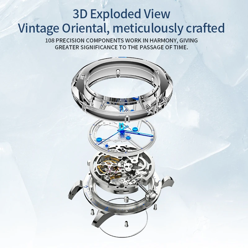 ใหม่ปากาญี ดีไซน์บุรุษอัตโนมัติโครงกระดูกนาฬิกาสำหรับชายตูร์บิญงกันน้ำโปร่งใสนาฬิกาข้อมือรีโลจ ฮอมเบอร์