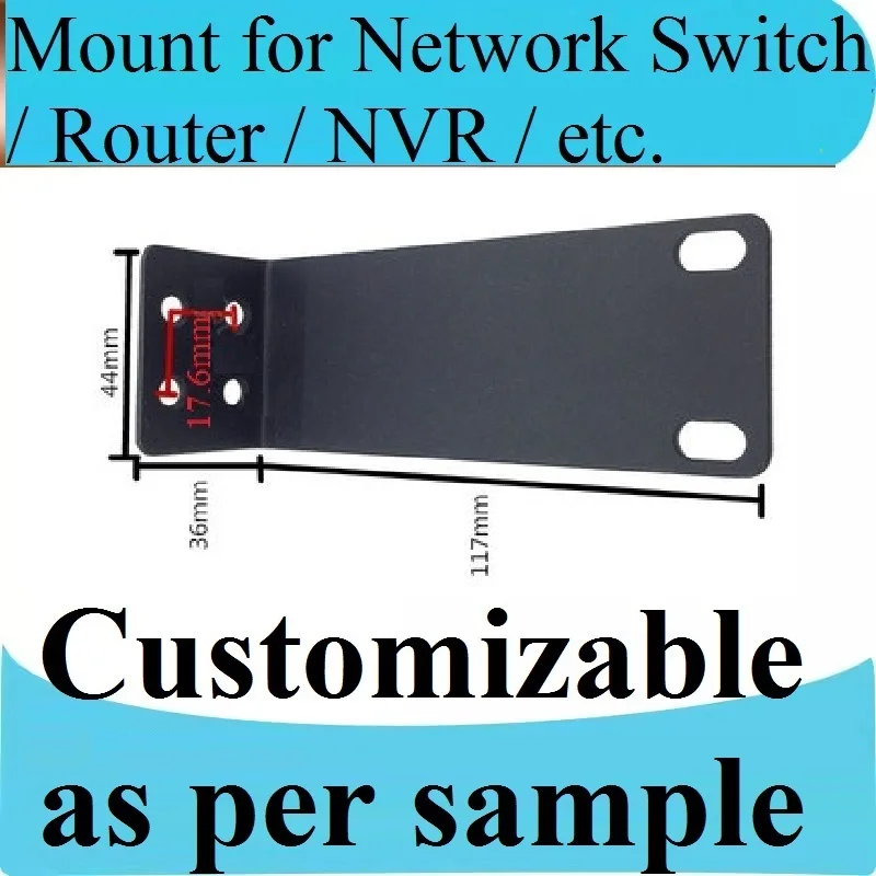 Suitable for hanging ear bracket of H3C Ruijie, D-LINK, NETGEAR, and TENDA, switches bracket, Customizable, Only 1pcs
