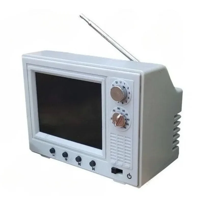 1:12 Playable Mini TV Model - Living Room Home Appliance Decor Toy with Video Function