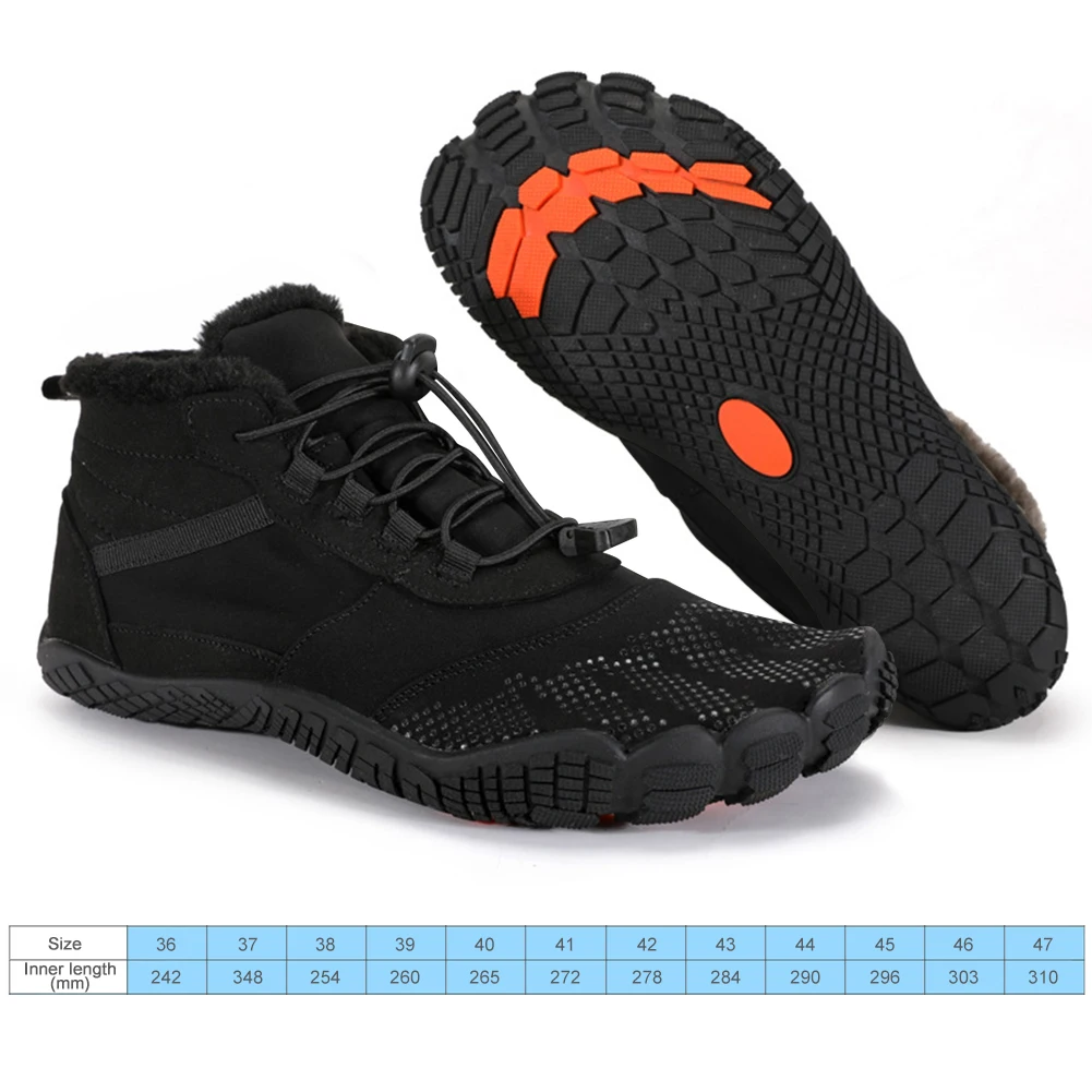 Women Men Winter Booties Waterproof Outdoor Work Shoes Warm Male Snow Boots Anti-Slip Ankle Shoes Snow Casual Shoes for Trekking