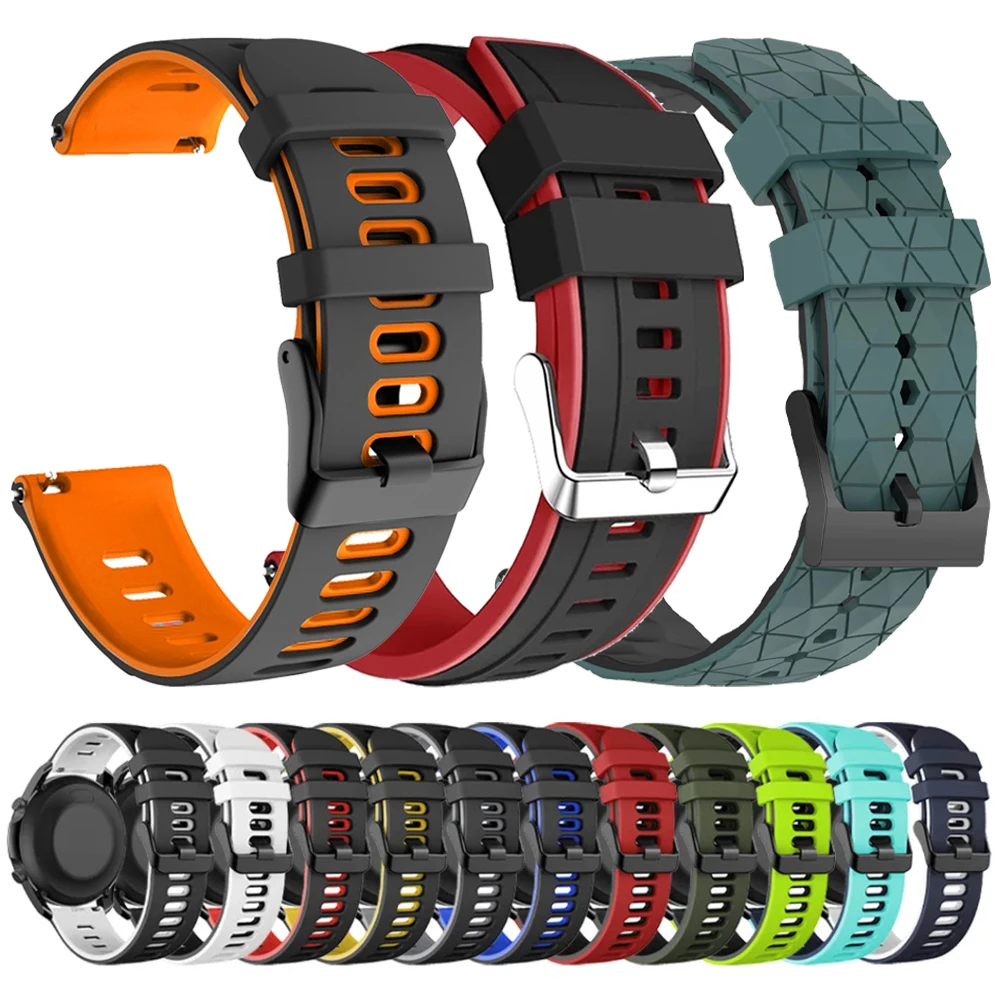 Bracelet de montre en Silicone 22 20mm, pour montre HUAWEI GT 4 Pro 46mm GT 3 SE 2 42mm HONOR Magic Watch4 GS 3 Pro, Bracelet de remplacement