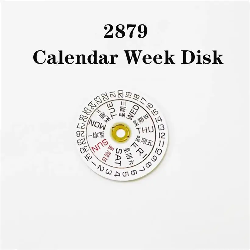 Suitable For 2879 Mechanical Movement Calendar Weekly Dial Set ETA2879 Movement Calendar Dial Watch Accessories