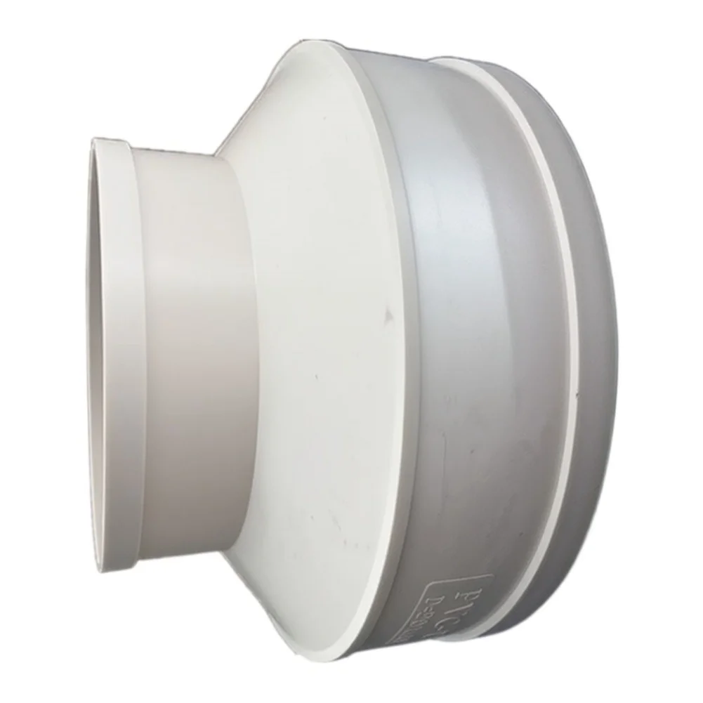 Drain Reducing Coupling Made of PVC for Linking Pipes With Varying Diameters in Municipal or Building Plumbing