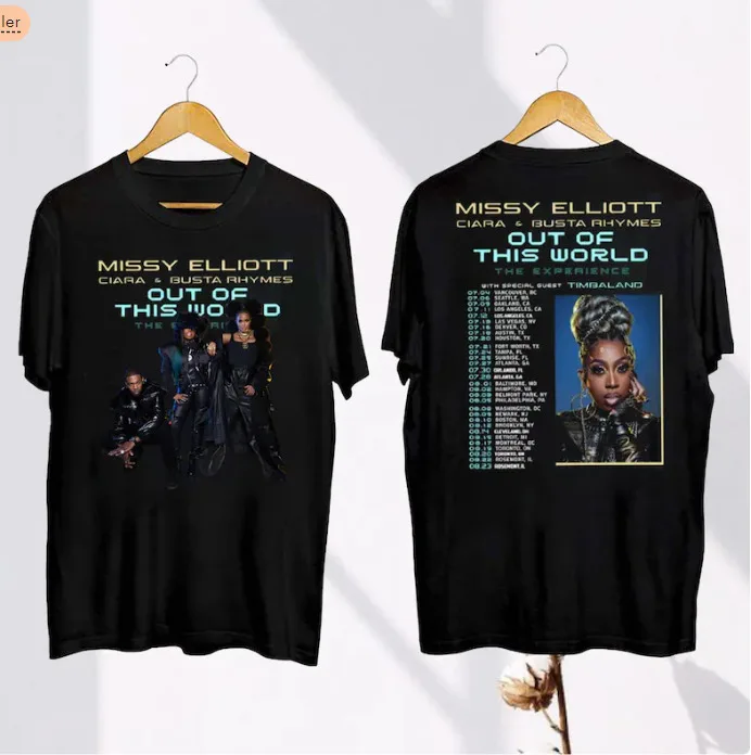 2024 Tour Missy Elliott x Ciara & Busta T-Shirt, Out of This World 2024 Tour Shi