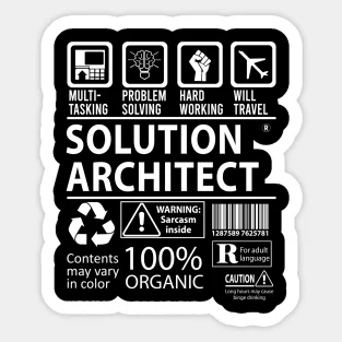 Solution Architect Shirt Multitasking Certified Job Gift Item Tee 5PCS Stickers for Bumper Stickers Room Car Print Home Kid