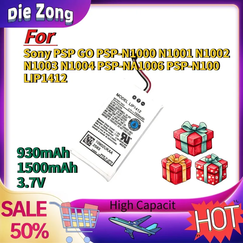 In Stock  930mAh 1500mAh 3.7V  Rechargeable For Sony PSP GO PSP-N1000 N1001 N1002 N1003 N1004 PSP-NA1006 PSP-N100 LIP1412