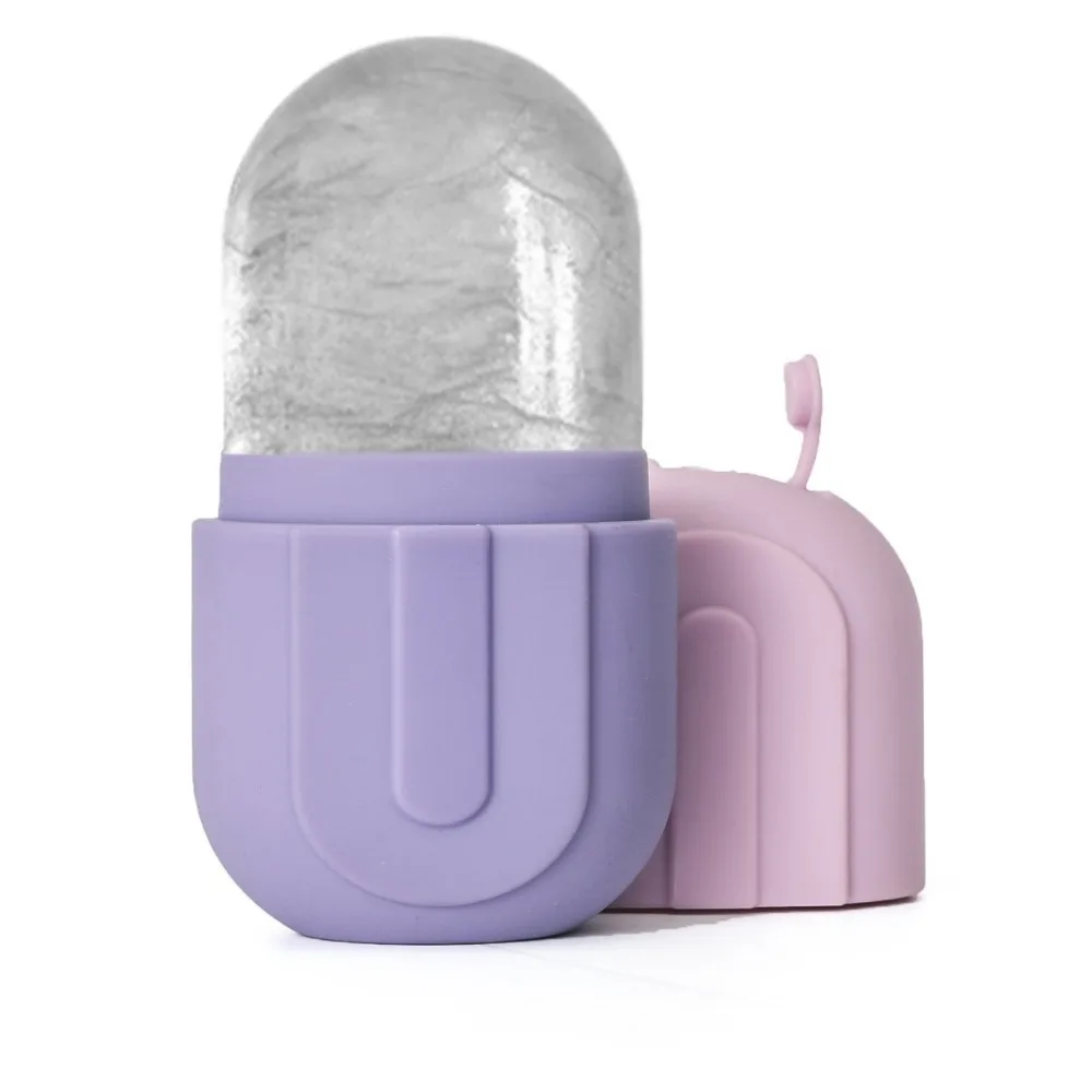 أسطوانة ثلج من السيليكون لتجميل الوجه أدوات العناية بالبشرة قابلة لإعادة الاستخدام مدلك الوجه شد الوجه قالب الثلج للعيون والرقبة