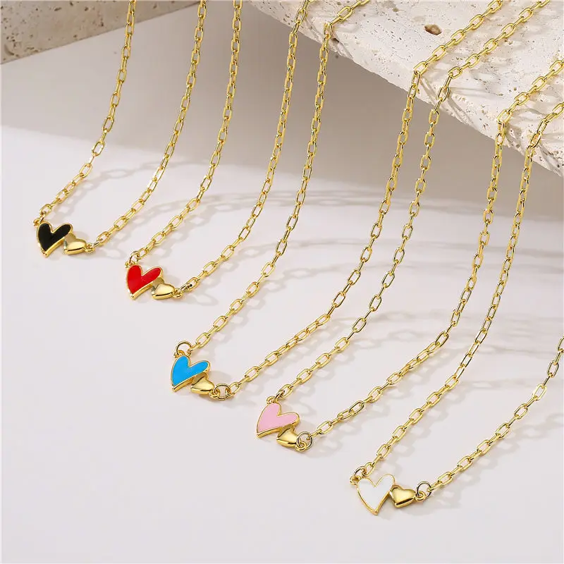 HECHENG,Sweet Cute Heart Pendant Chocker Necklace For Women  Clavicle Chain Choker New Fashion Trendy Jewelry Gift Party