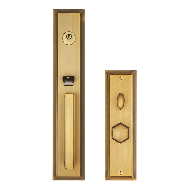 Indoor push-type door-opening bedroom villa door lock Home solid wood double-unlocking large door lock meeting room